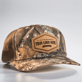 112P Camo Custom Leather Patch Hat