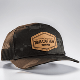 862 Camo Custom Leather Patch Hat