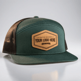 168 7-Panel Leather Patch Hat