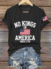 Women's No King in America Print T-Shirt